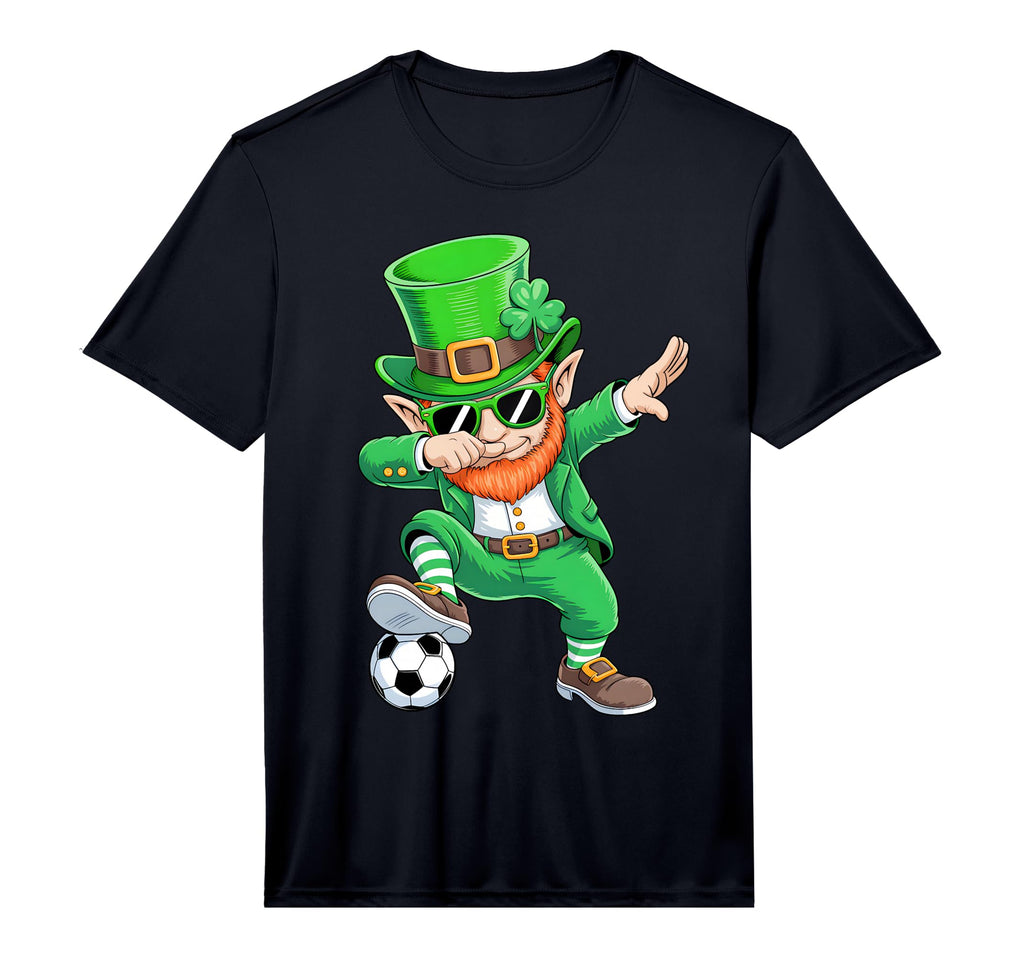 Dabbing Leprechaun Soccer St Patricks T-Shirt - Minimalist Print Unisex