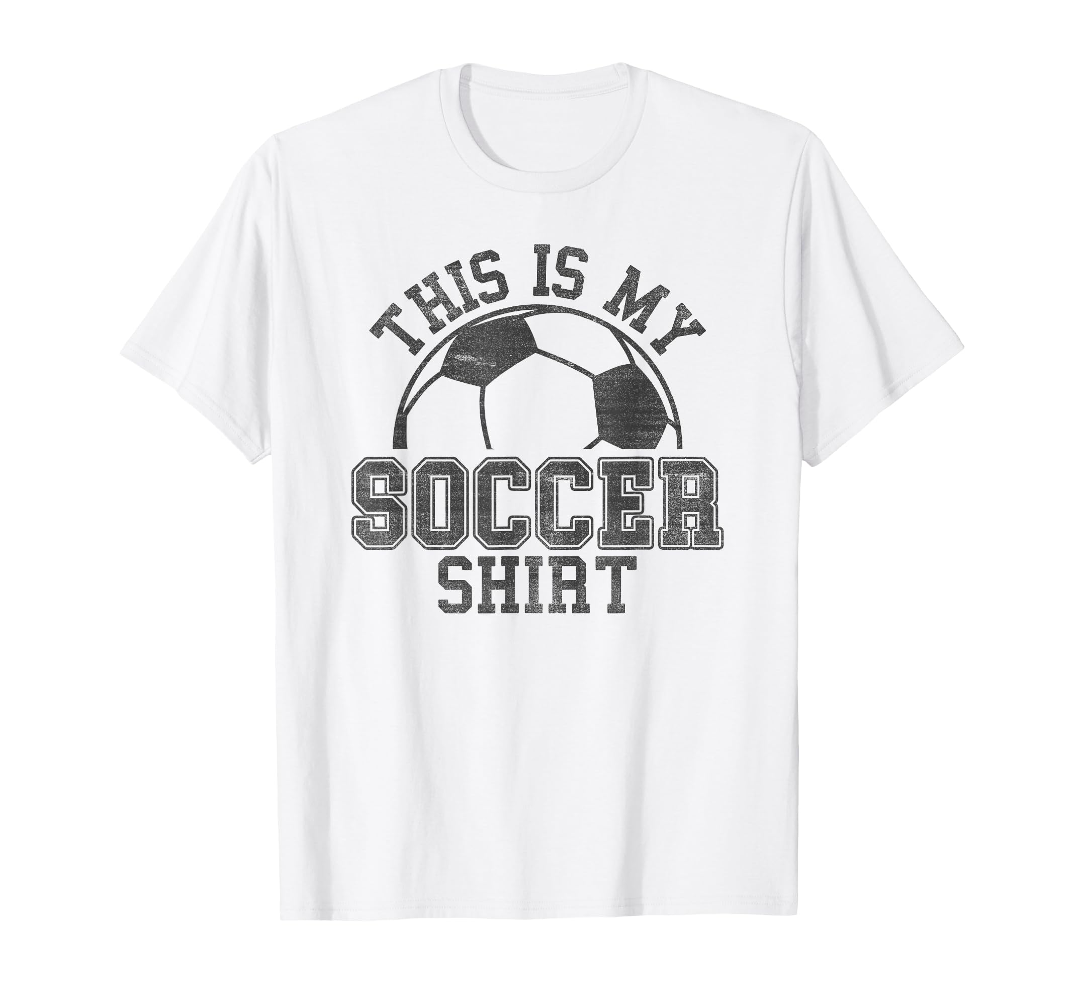 Trendy This Is My Soccer Distressed Big T-Shirt - Graphic Print Unisex