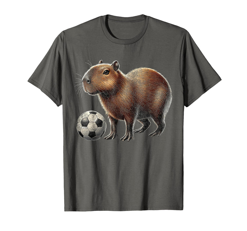 Capybara Soccer T-Shirt - Custom Art Print Men Women