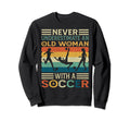 Funny Soccer Ball Grandma Soccer Ball Sweatshirt - Graphic Print for Adults