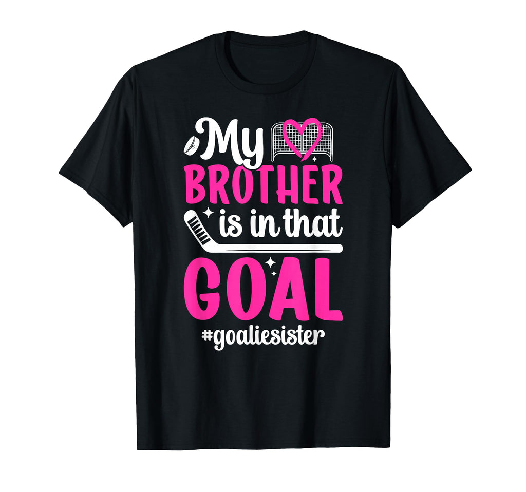 Proud Ice Hockey Goalie Sister Hockey T-Shirt - Graphic Print for Adults