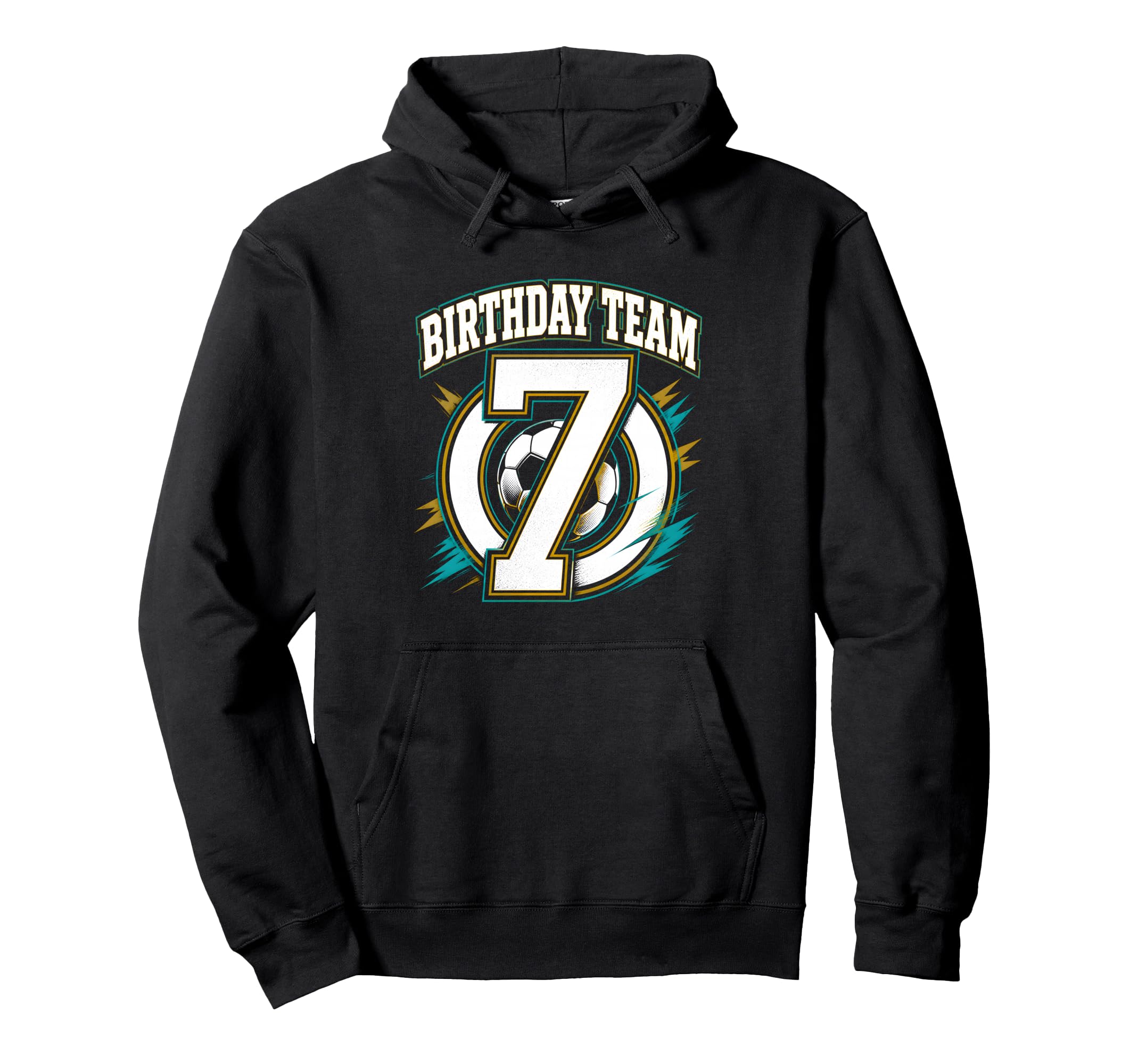 Birthday Team 7Th Birthday Soccer Squad Hoodie - Trendy Graphic Men Women