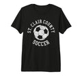 St Clair County Soccer Distressed 90S T-Shirt - Unique Graphic for Adults