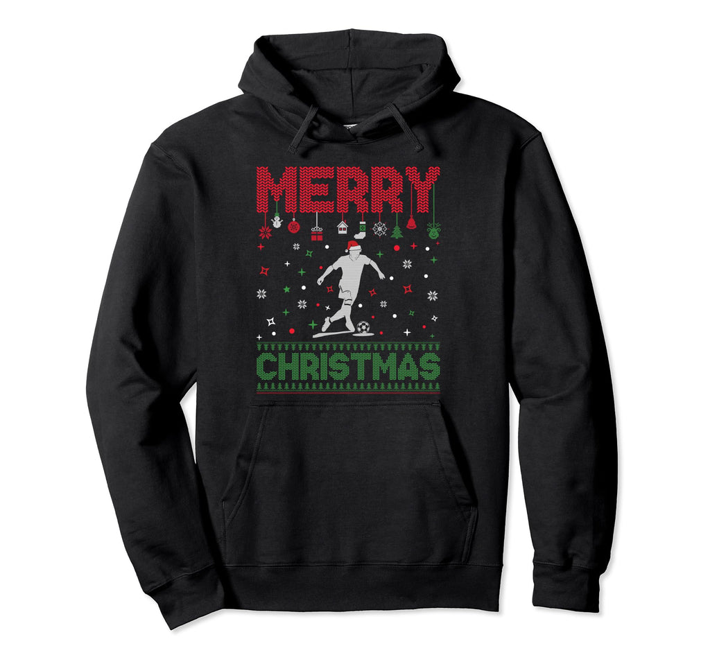 Ugly Holiday Funny Soccer Player Hoodie - Streetwear Style Unisex