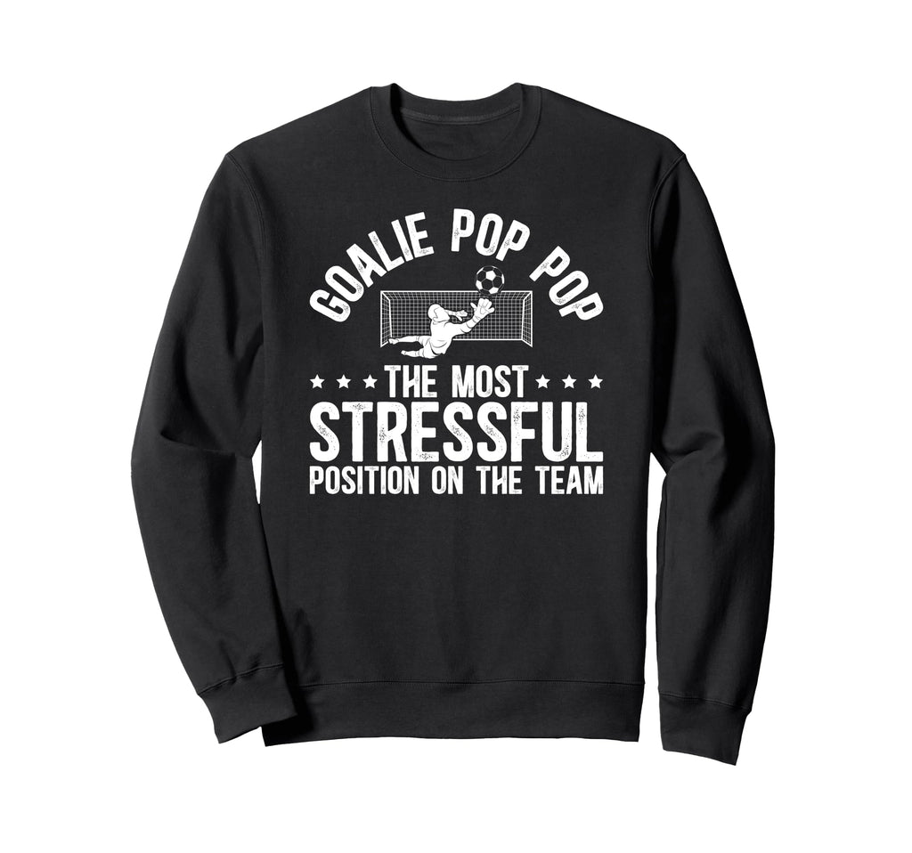 Soccer Goalie Pop Pop Definition Sweatshirt - Minimalist Print for Adults