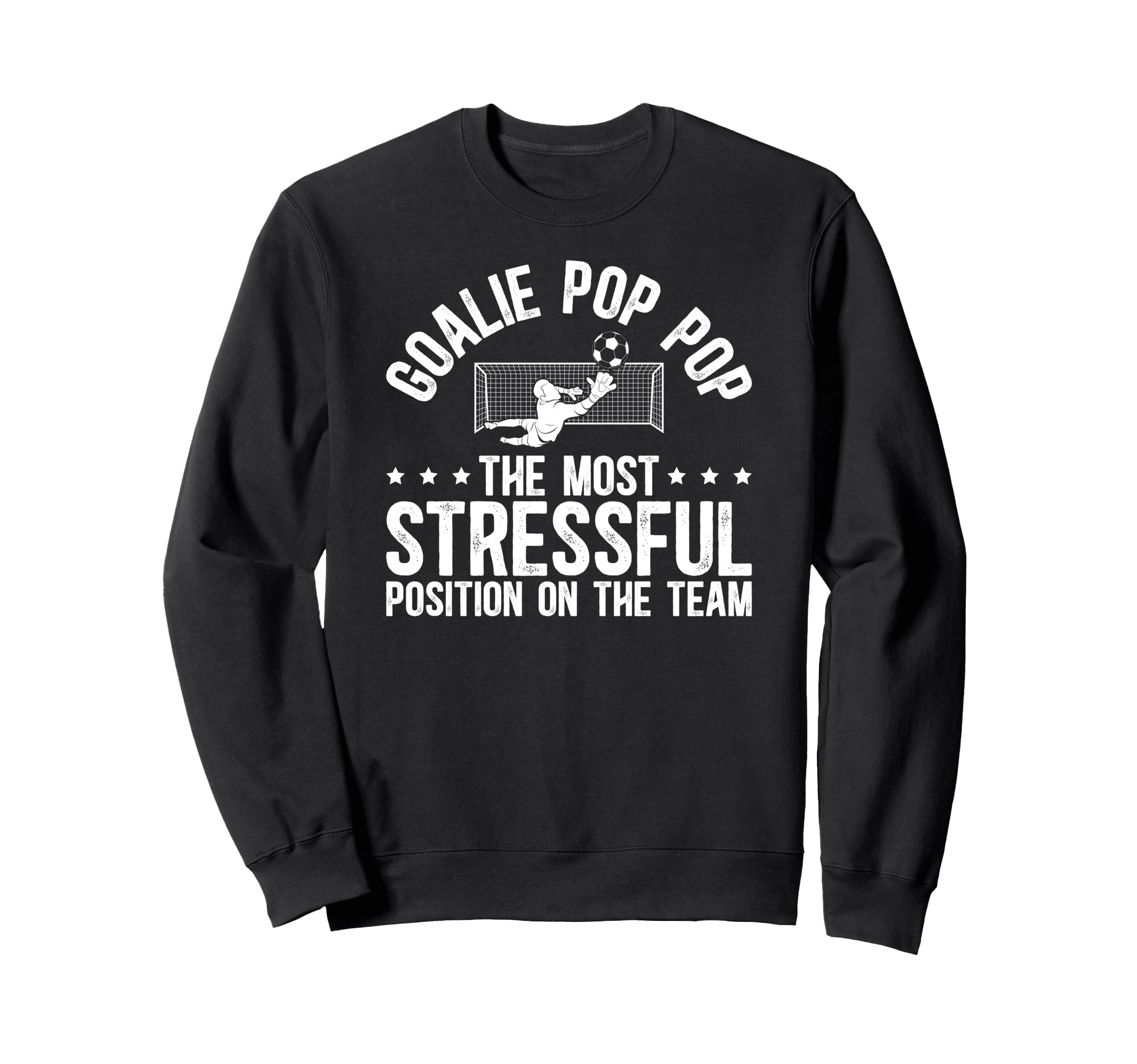 Soccer Goalie Pop Pop Definition Sweatshirt - Minimalist Print for Adults