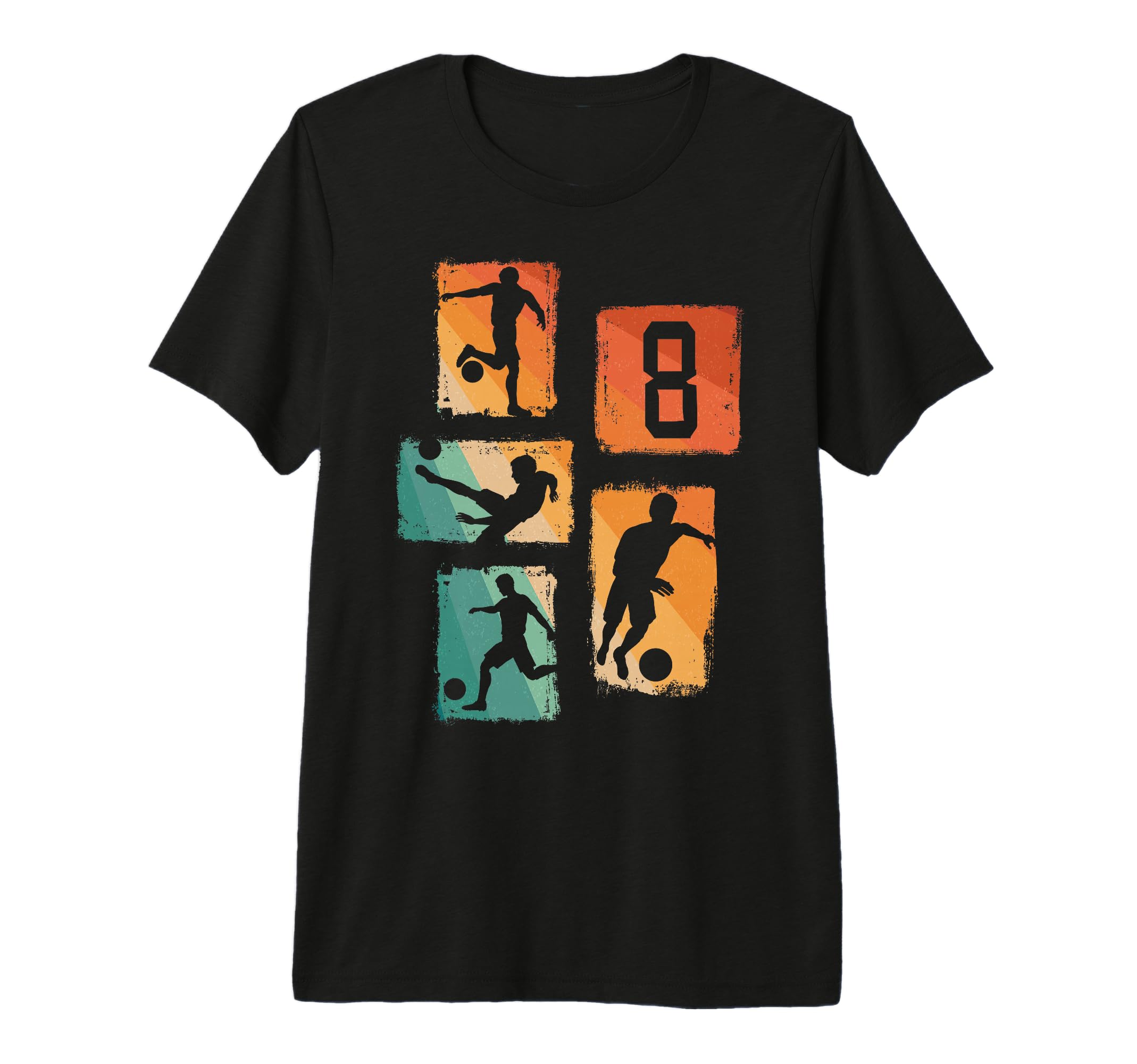 8Th Birthday Soccer Player Football 8 T-Shirt - Novelty Apparel Unisex