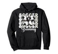Soccer Grammy Soccer Grandma Coquette Bow Hoodie - Trendy Graphic Unisex