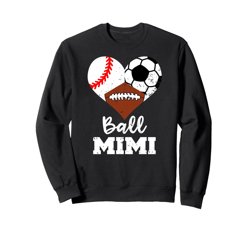 Ball Mimi Heart Funny Baseball Soccer Sweatshirt - Graphic Print Men Women