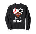 Ball Mimi Heart Funny Baseball Soccer Sweatshirt - Graphic Print Men Women