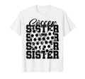 Soccer Sister Coquette Bow Soccer T-Shirt - Unique Graphic for Adults