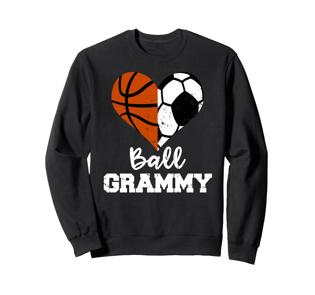 Ball Grammy Heart Funny Soccer Sweatshirt - Unique Graphic for Adults