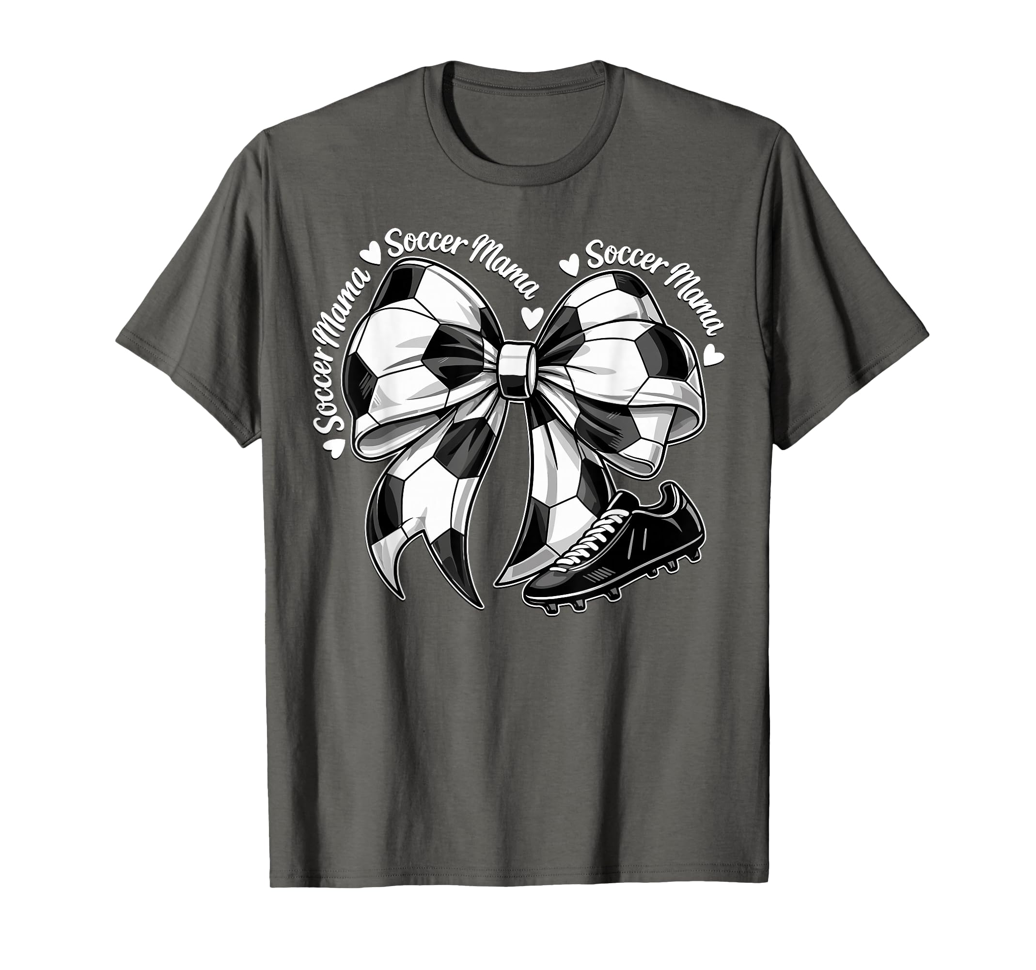 Soccer Mama Mom Coquette Bows Game T-Shirt - Aesthetic Graphic Men Women