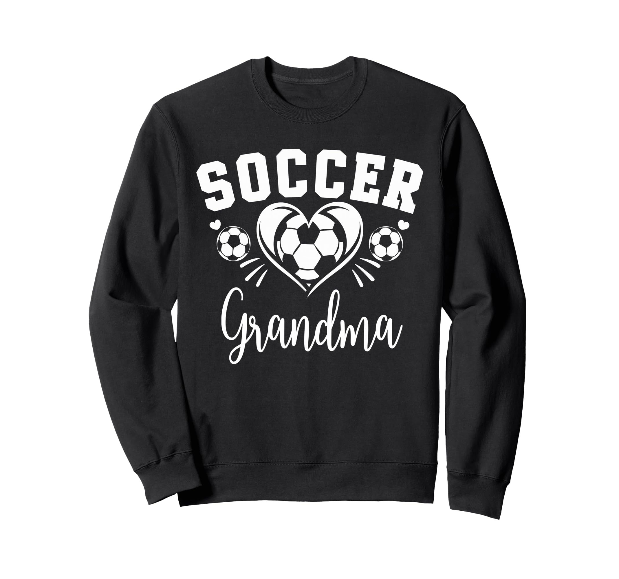 Soccer Grandma Soccer Heart Sweatshirt - Aesthetic Graphic Unisex
