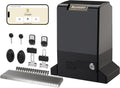 Blütezeit 6300lb WiFi Sliding Gate Opener App Control, Extra Heavy Duty Automatic Slide Gate Motor Rack Driven with 2 Remote Controls & IR Sensor Complete Hardware Kits for Rolling Driveway Gates