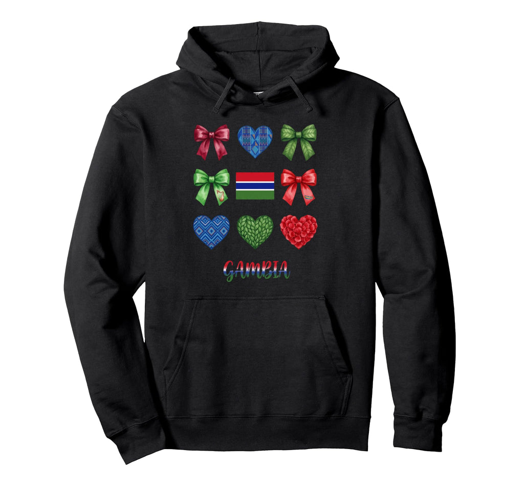 Gambia Flag Soccer Lovers Coquette Hoodie - Streetwear Style Unisex