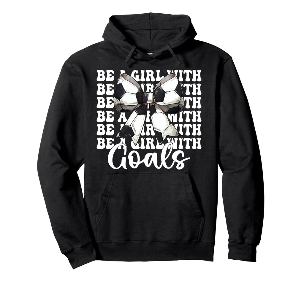 Be Goals Soccer Coquette Bow Hoodie - Aesthetic Graphic Men Women