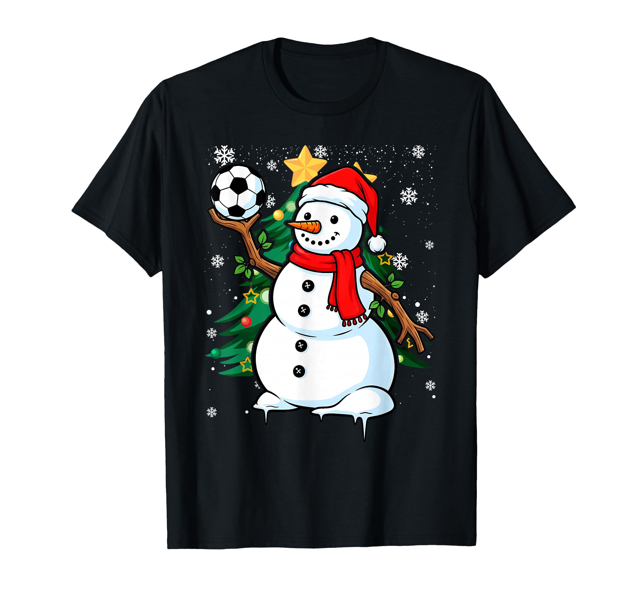Goalkeeper Soccer Snowman T-Shirt - Novelty Apparel Men Women