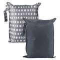 Tiny Twinkle Mess-Proof Waterproof Wet Dry Bag | 2-Pack Reusable Wet Bags for Swimsuits & Baby Clothes | Leakproof Wet Bag for Travel & Diaper Changes for Baby (Luna)