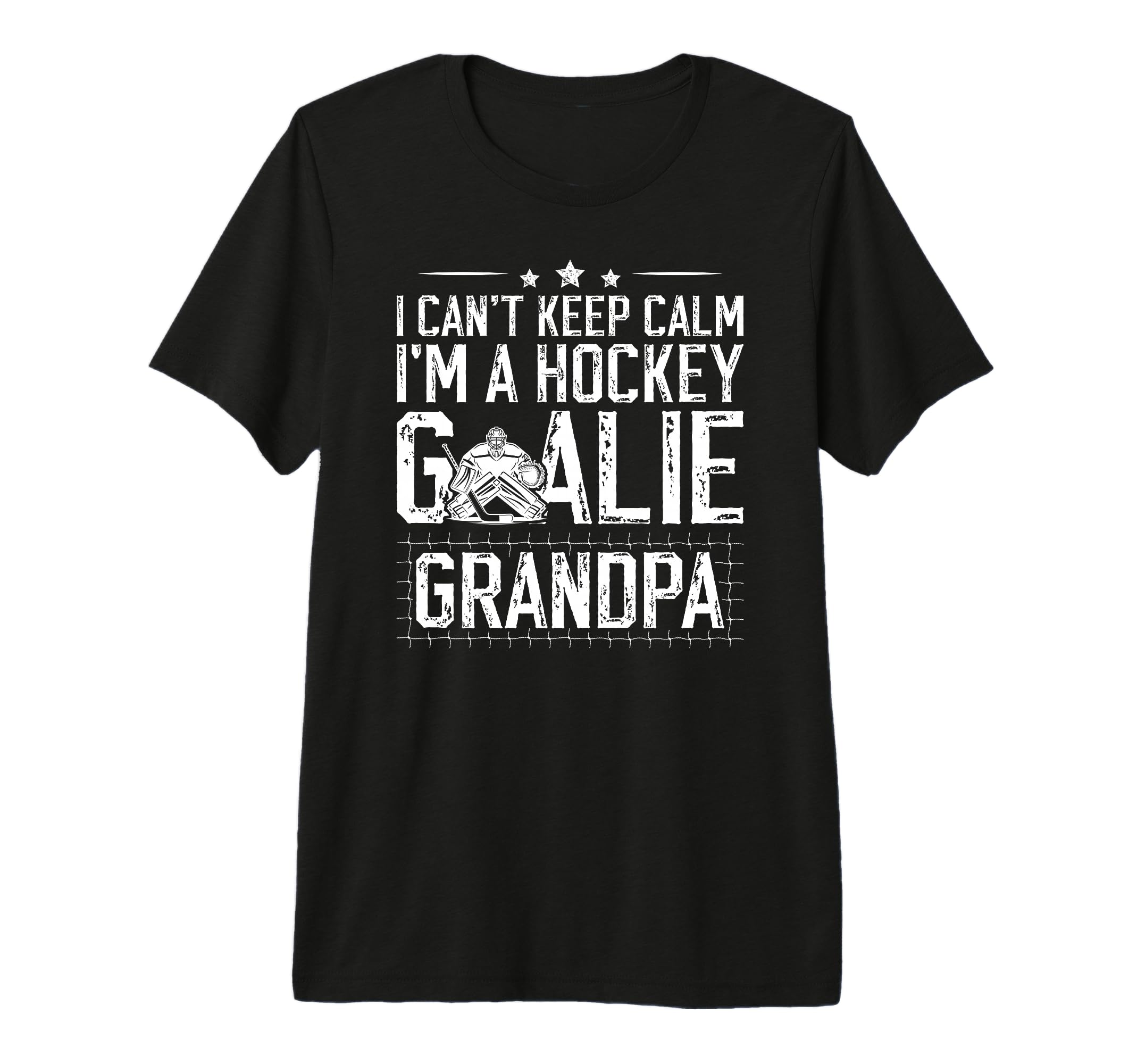 Mens Im Hockey Goalie Grandpa Ice Hockey T-Shirt - Unique Graphic Unisex