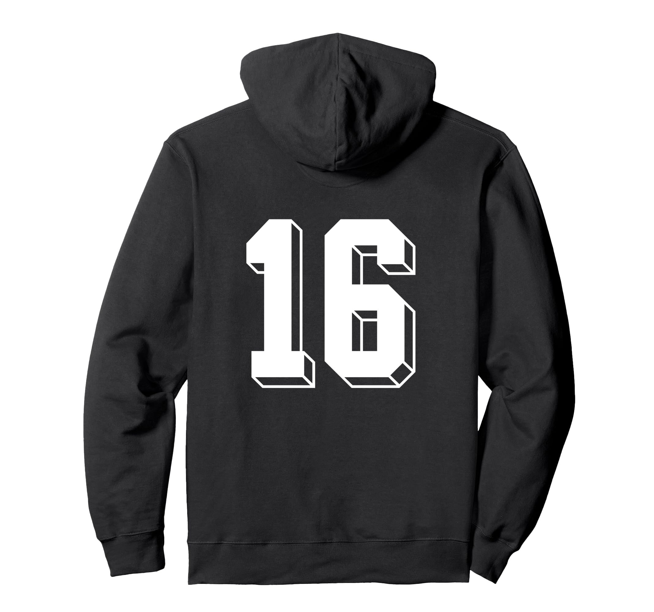 Number 16 Backside 80S 90S Team Jersey Hoodie - Custom Art Print Unisex
