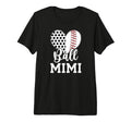 Ball Mimi Grandma Heart Baseball T-Shirt - Casual Everyday Wear Men Women