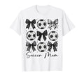 Soccer Mom Funny Coquette Bow Soccer T-Shirt - Unique Graphic for Adults