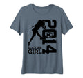 Womens 12Th Birthday Soccer 2014 Tri T-Shirt - Streetwear Style Unisex