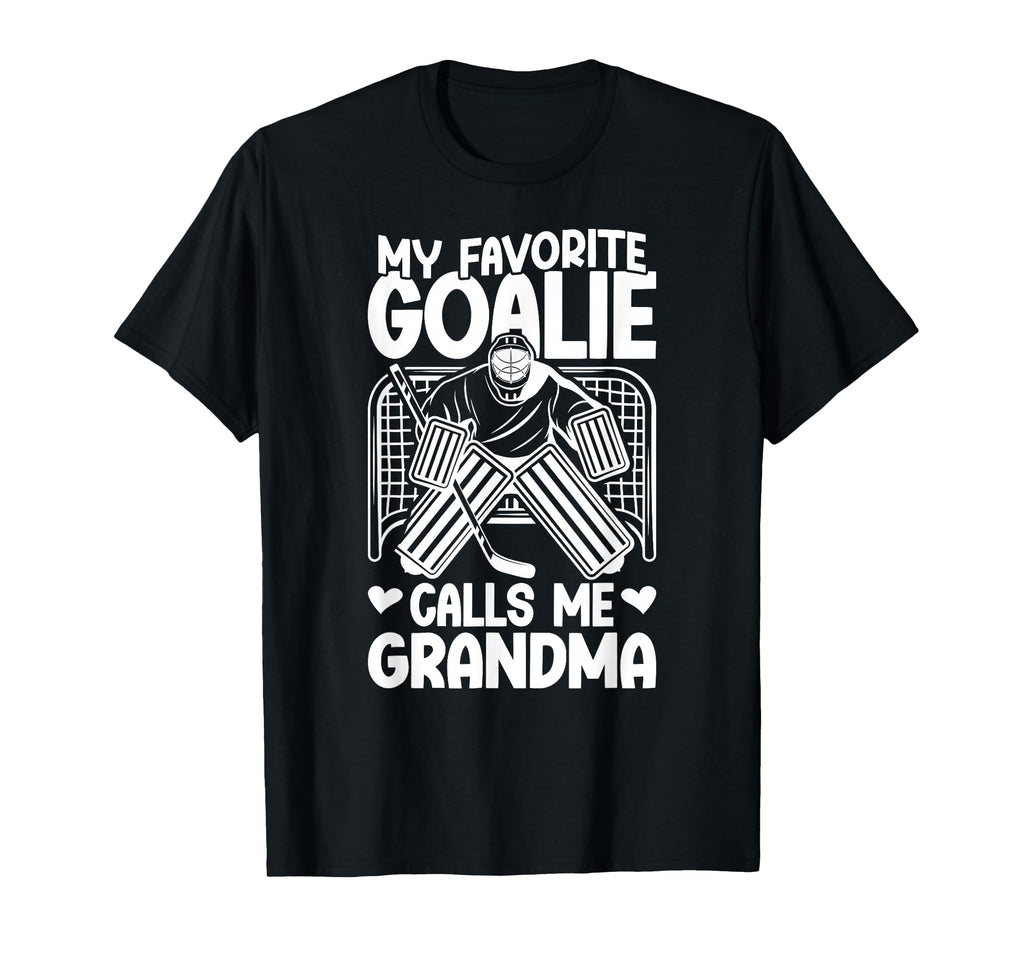 Proud Ice Hockey Goalie Grandma T-Shirt - Fun Novelty Design Men Women