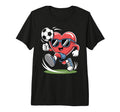 Funny Heart Playing Soccer Sunglasses T-Shirt - Unique Graphic Men Women