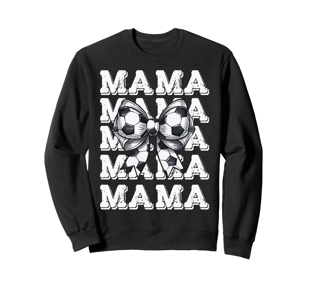 Coquette Soccer Bow Mama Sister Sweatshirt - Trendy Graphic for Adults