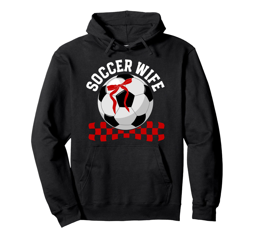 Soccer Wife Soccer Player Coquette Soccer Hoodie - Graphic Print Unisex