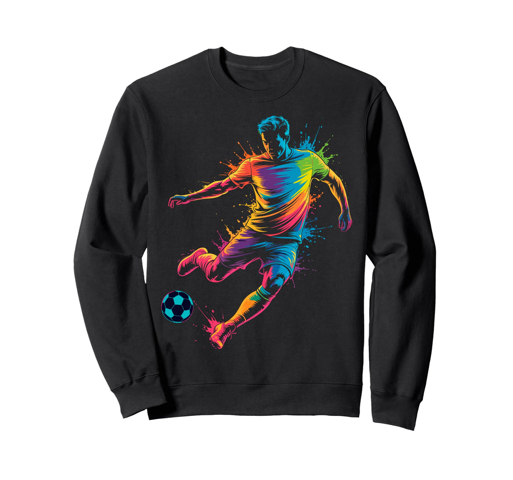 Colorful Funny Soccer Player Fan Sweatshirt - Trendy Graphic Men Women