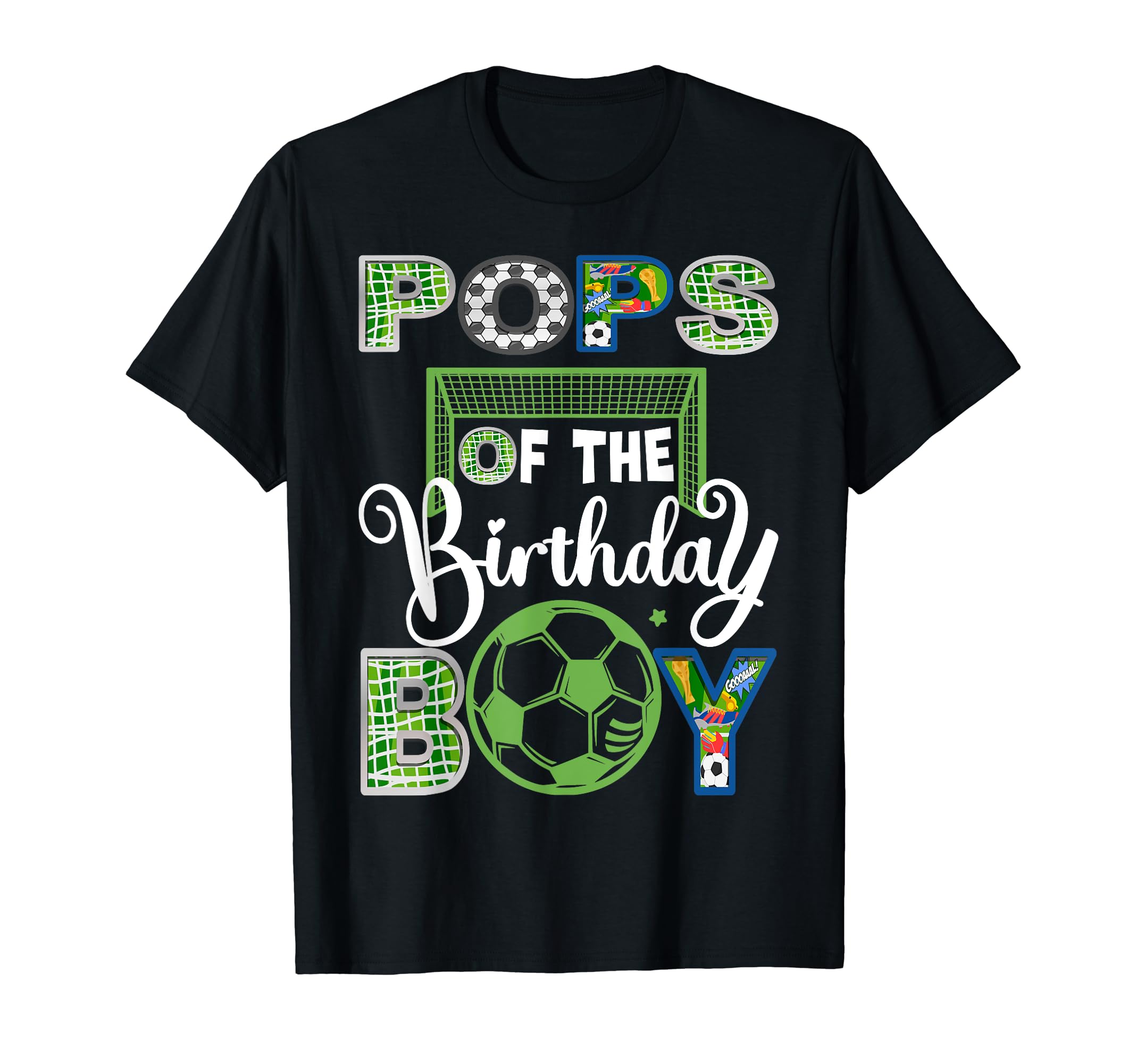 Pops Birthday Soccer Baller Birthday T-Shirt - Trendy Graphic for Adults