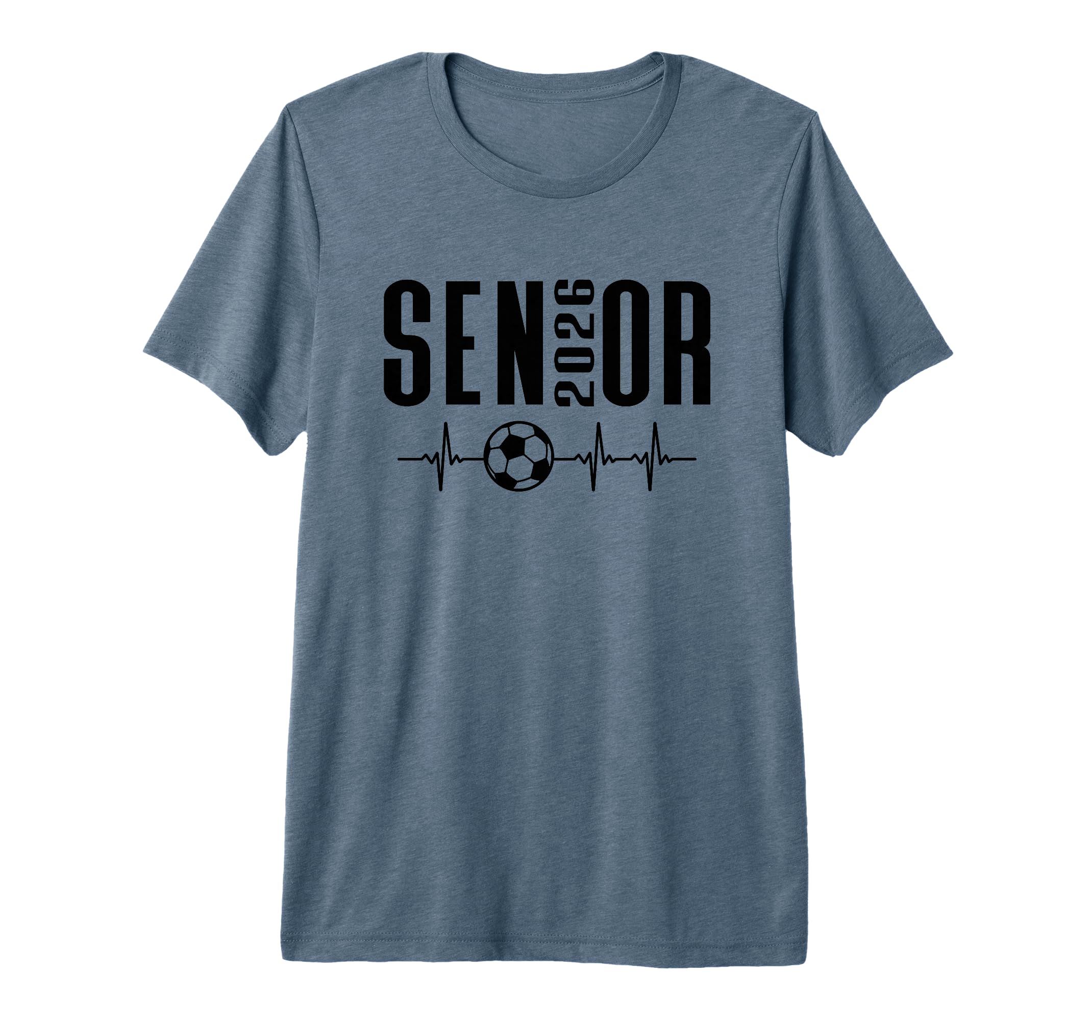 Senior 2026 Soccer Heartbeat Class 26 T-Shirt - Novelty Apparel Men Women