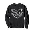 Soccer Girlfriend Heart Soccer Sweatshirt - Aesthetic Graphic Unisex