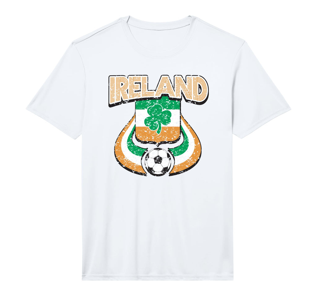 Ireland Soccer Country Flag Shield Irish T-Shirt - Custom Art Print Unisex