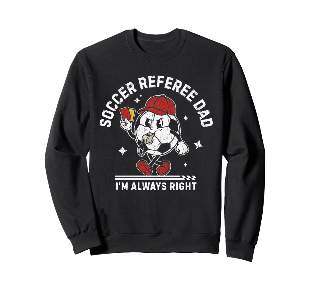 Soccer Referee Dad Funny Football Ref Sweatshirt - Minimalist Print Unisex