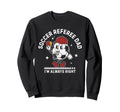 Soccer Referee Dad Funny Football Ref Sweatshirt - Minimalist Print Unisex
