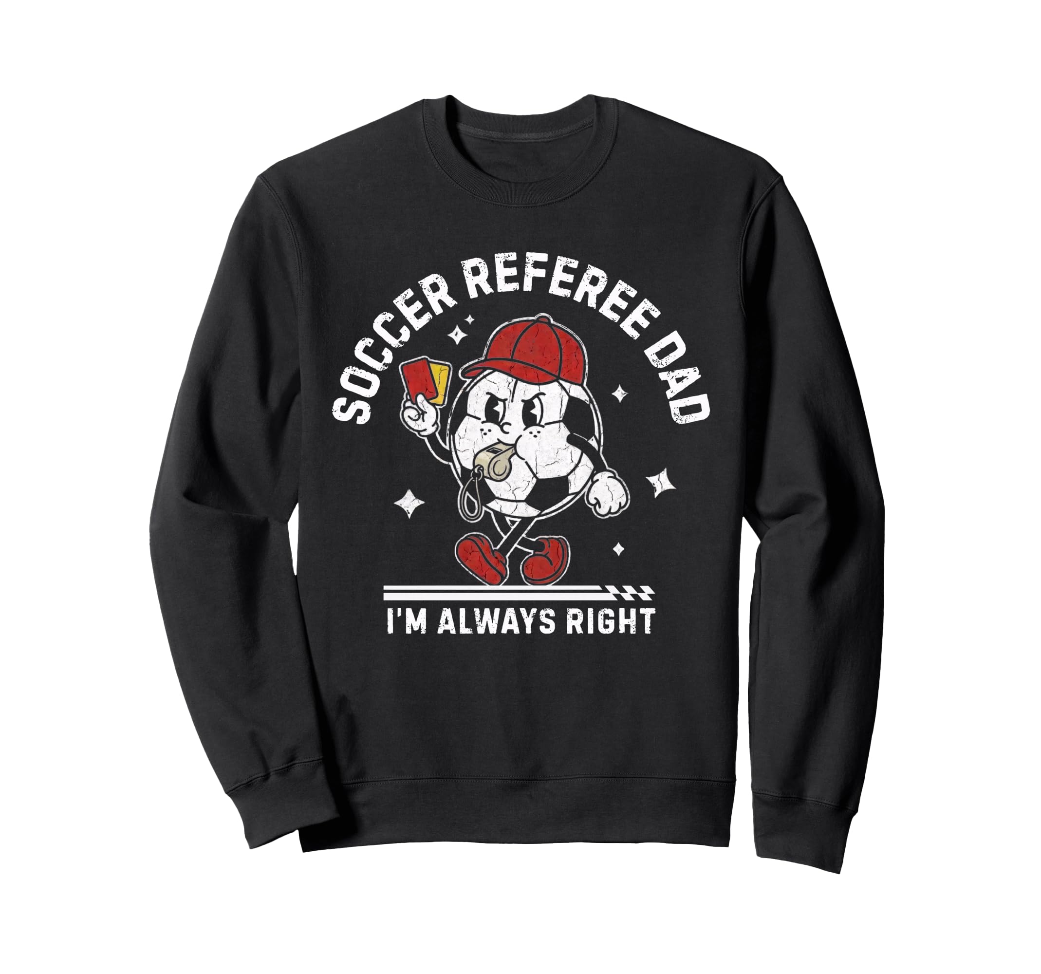 Soccer Referee Dad Funny Football Ref Sweatshirt - Minimalist Print Unisex