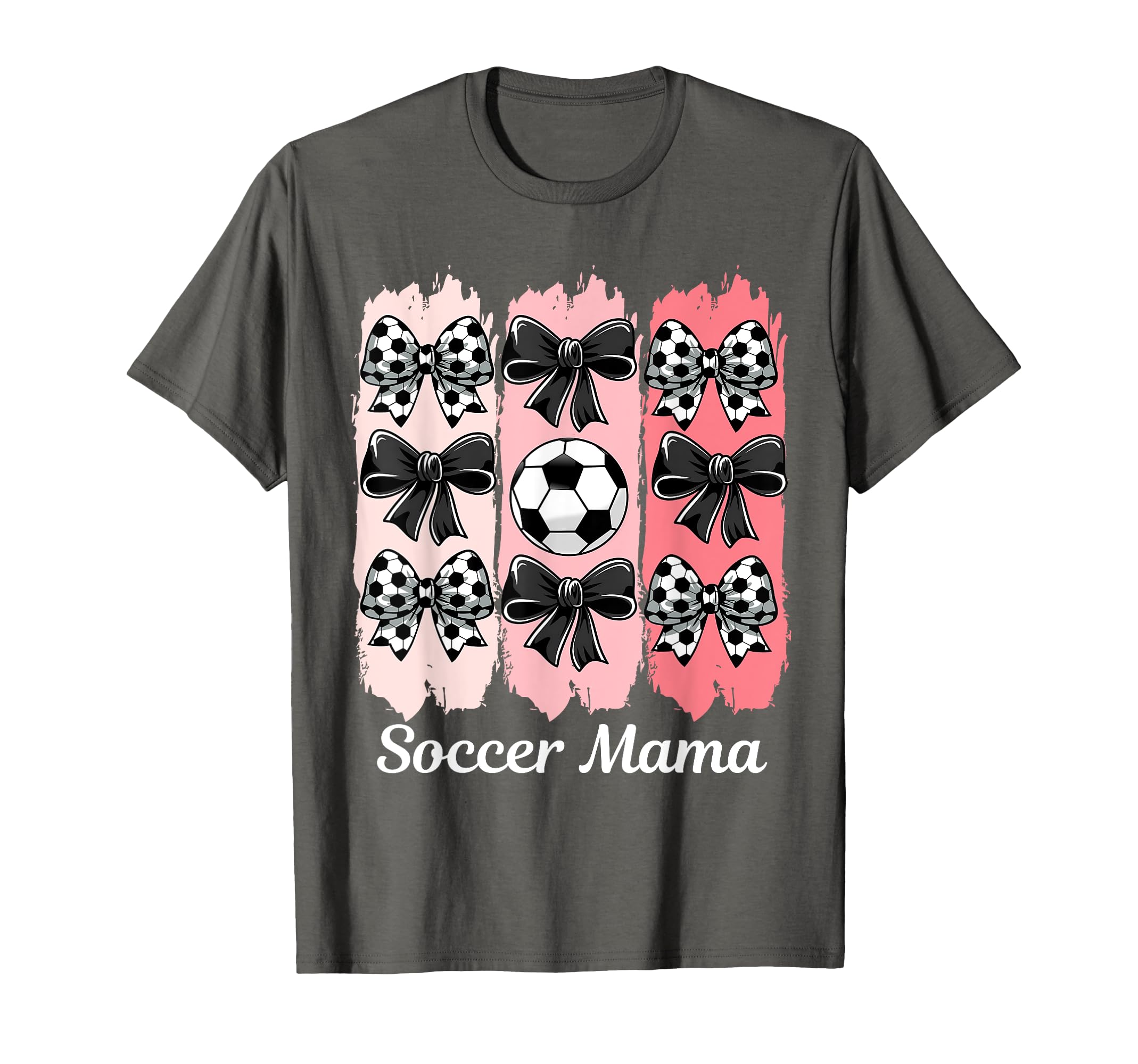 Soccer Mama Coquette Bow Soccer Mom T-Shirt - Trendy Graphic for Adults