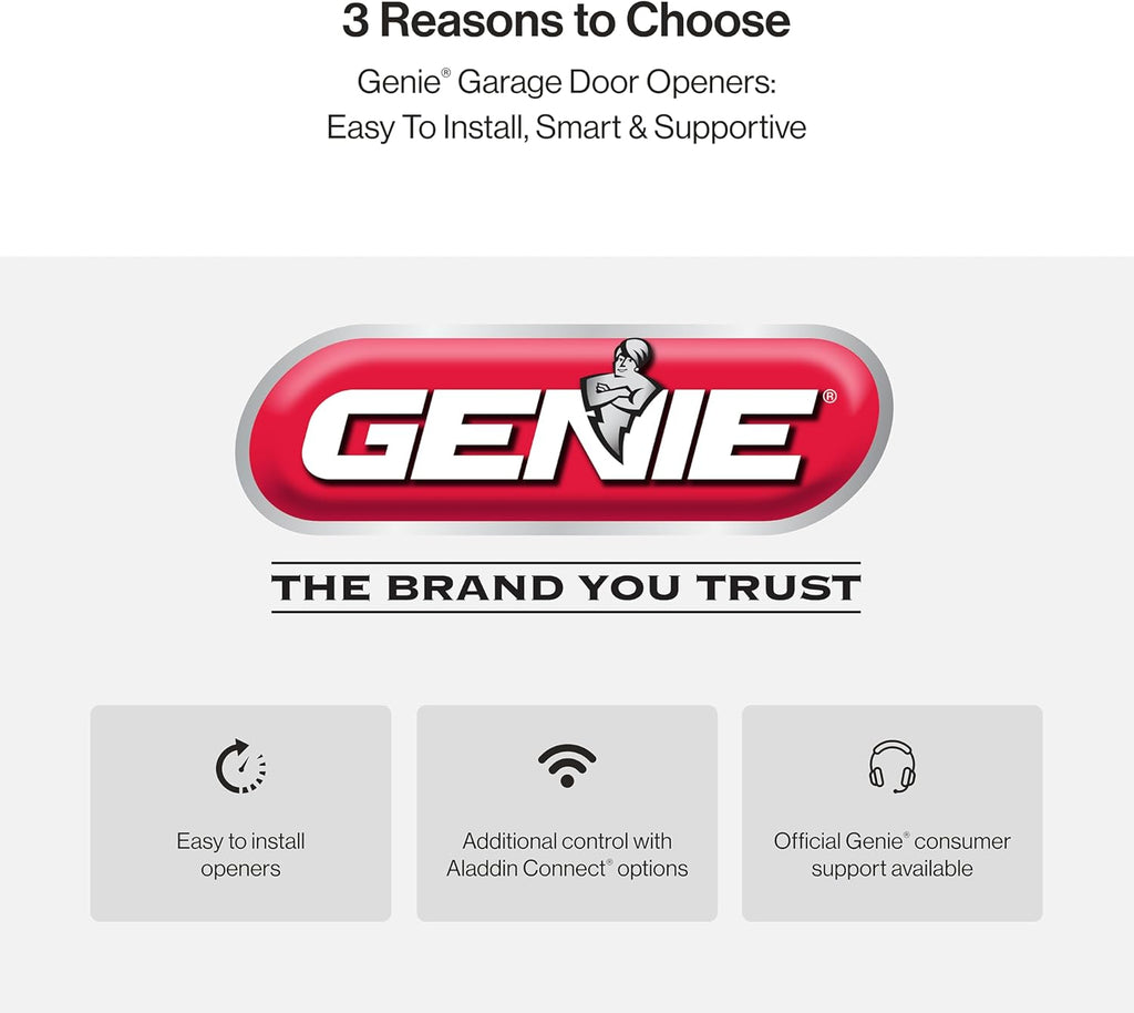 Genie QuietLift Connect – WiFi Smart Garage Door Opener with Added Wireless Keypad, ¾ HPC Smart Belt Drive – Compatible with Alexa and Google Assistant, Model 3053-TKV