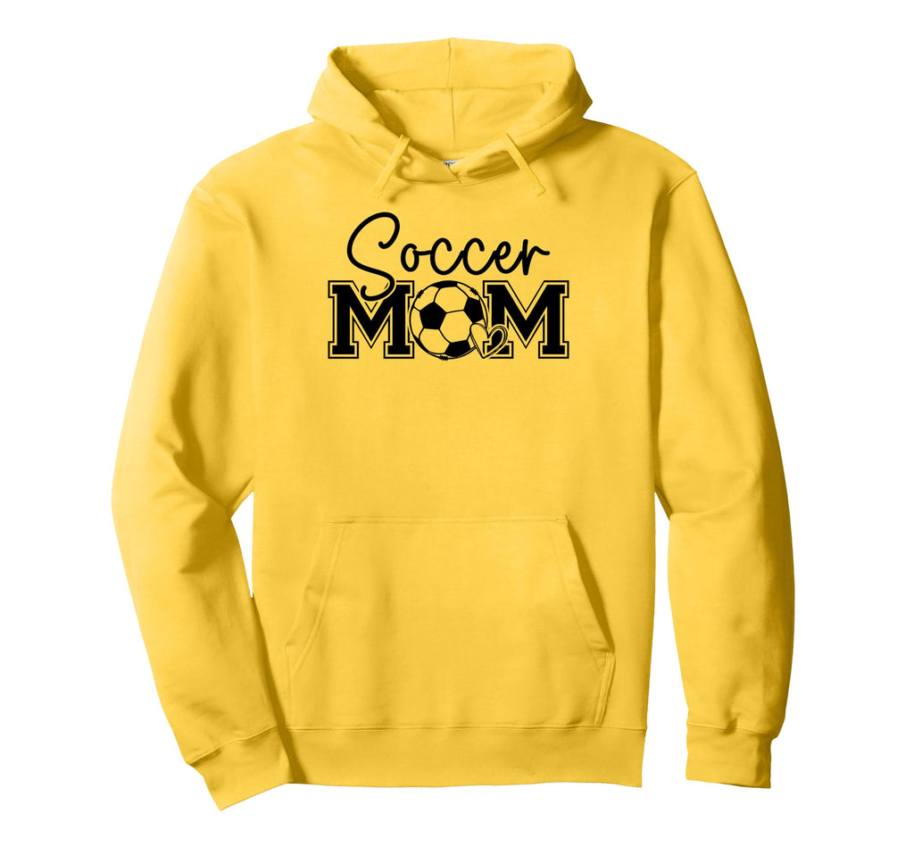 Soccer Mom Heart Game Day Vibes Soccer Hoodie - Minimalist Print Unisex