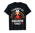 Thankful Goalkeeper Turkey Funny T-Shirt - Graphic Print for Adults