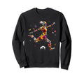 Female Soccer Player Floral Soccer Sweatshirt - Graphic Print Unisex