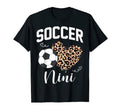 Soccer Nini Heart Leopard Mom Grandma T-Shirt - Aesthetic Graphic Unisex