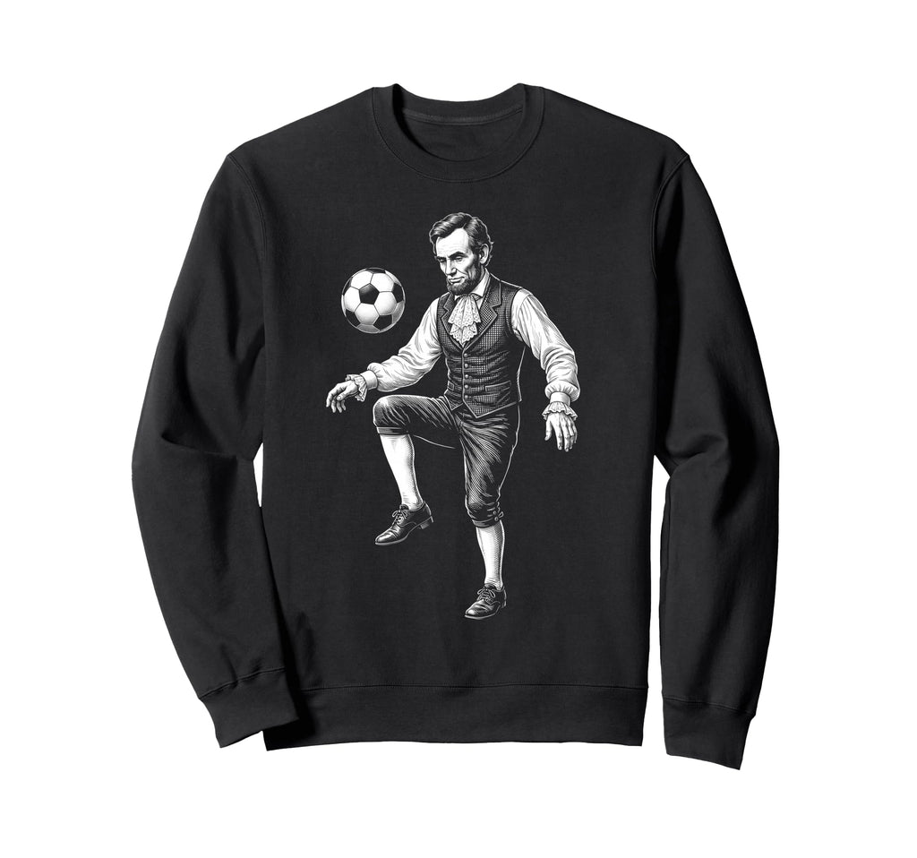 Abraham Lincoln President Playing Sweatshirt - Novelty Apparel for Adults