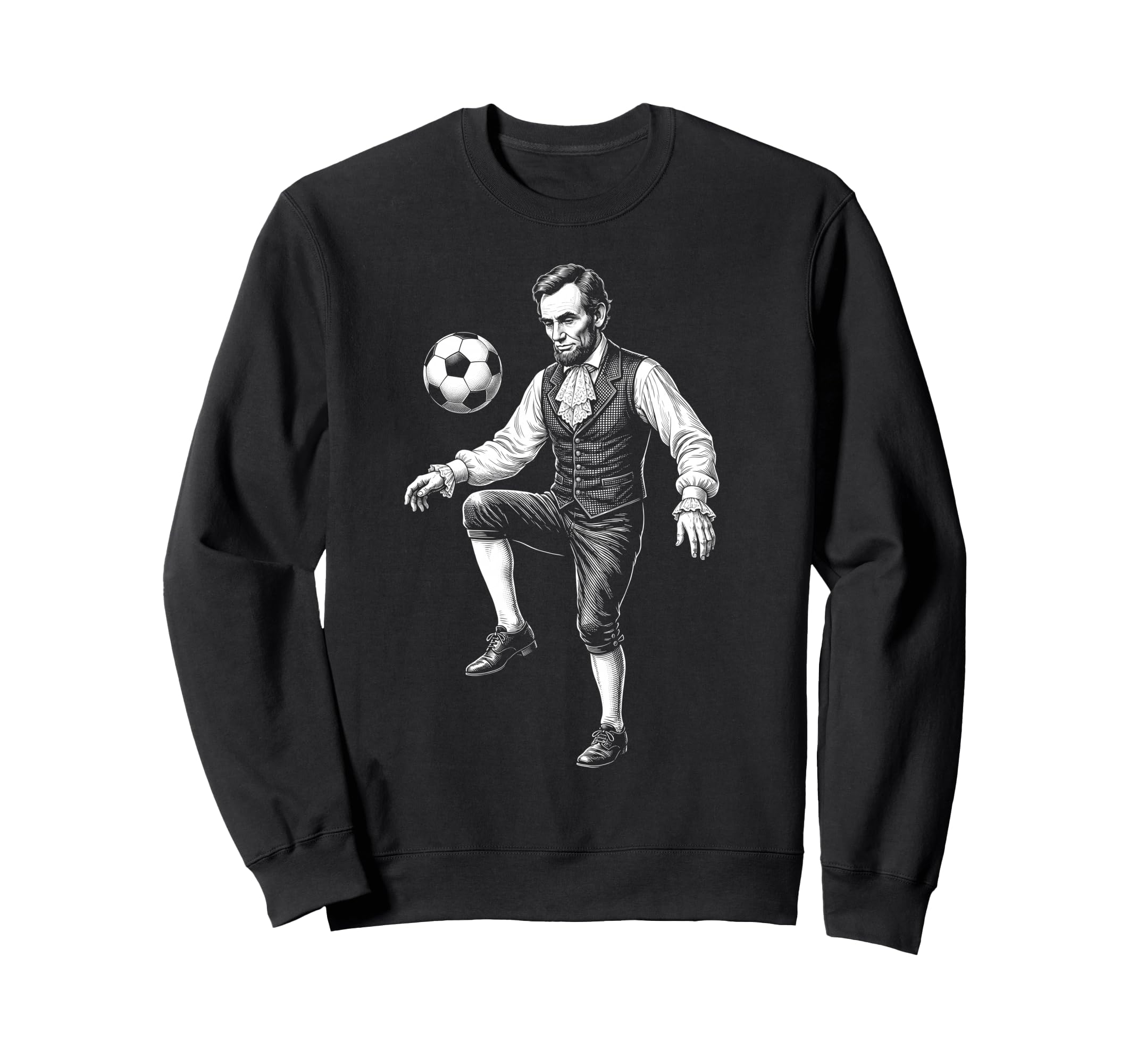 Abraham Lincoln President Playing Sweatshirt - Novelty Apparel for Adults