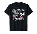 My Heart Is That Field Soccer Mom T-Shirt - Casual Everyday Wear Unisex