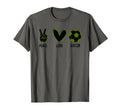 Soccer Peace Love Football Sports T-Shirt - Minimalist Print Men Women